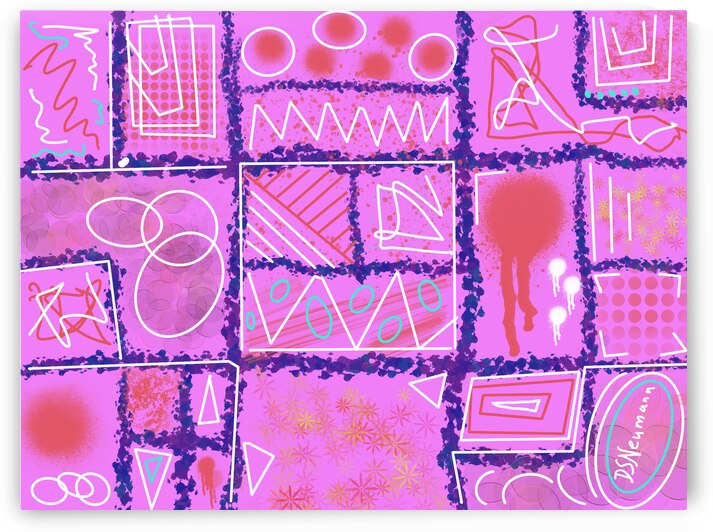 Divide  Conquer Pink by Dorothea Neumann