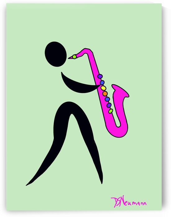 Saxophone Player Silhouette 5 by Dorothea Neumann