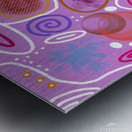 Abstract Circles In Violet Metal print