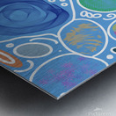 Circle Overload In Blue Metal print