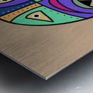 Simple Mask On Coffe Colored Background Metal print