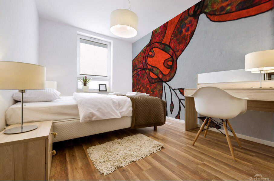 Whimsical Cow Mural print