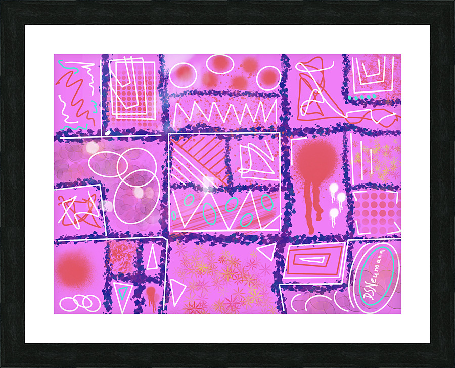 Divide  Conquer Pink Picture Frame print