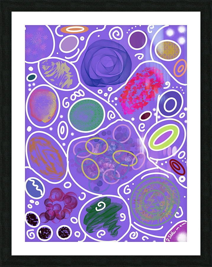 Circle Overload In Purple Picture Frame print
