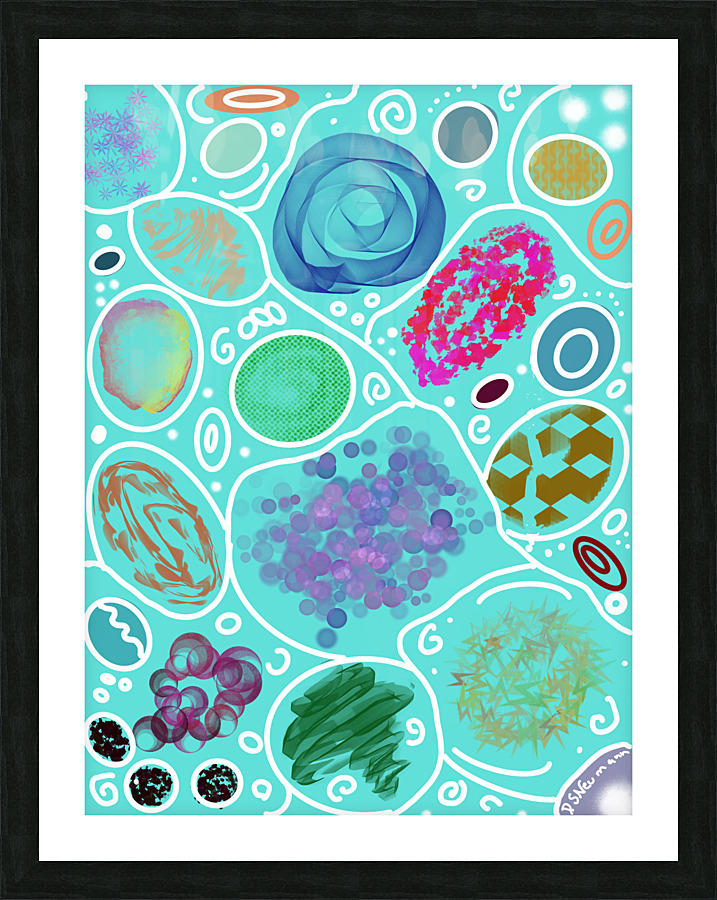 Circle Overload In Turquoise Picture Frame print