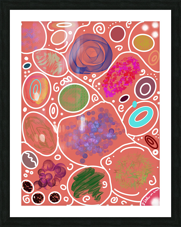 Circle Overload In Rust Picture Frame print