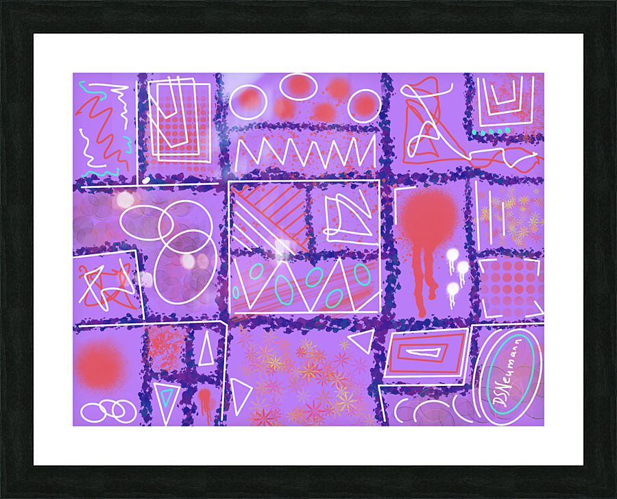 Divide  Conquer Light Violet Picture Frame print