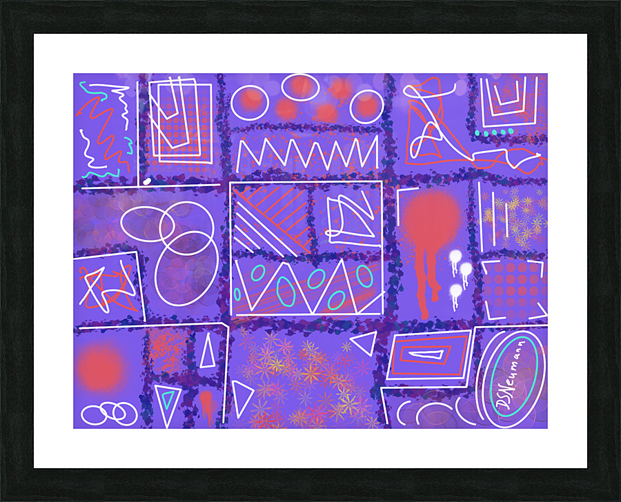 Divide  Conquer Violet Picture Frame print