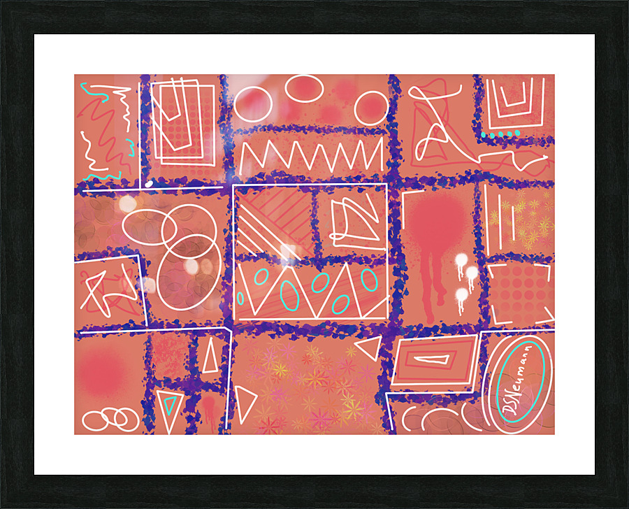 Divide  Conquer Red Picture Frame print