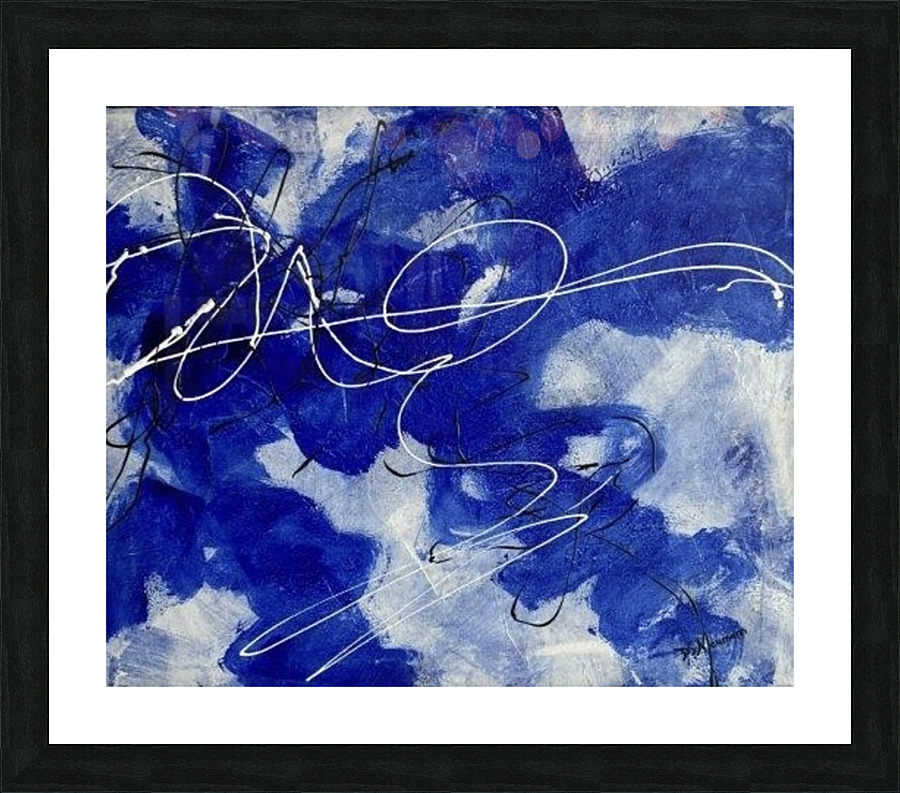 Blue Nebula Picture Frame print