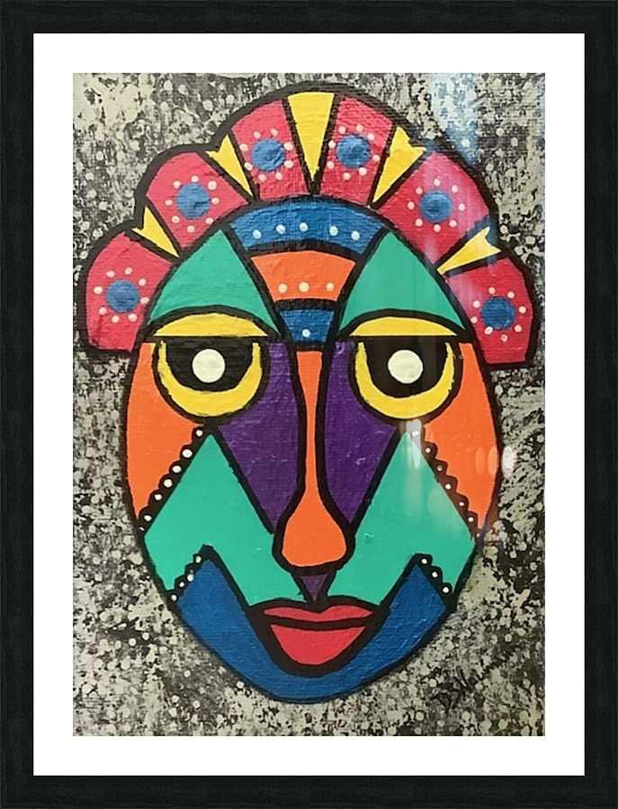 Primitive Mask  9 Picture Frame print