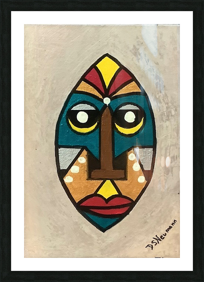 Primitive Mask  6 Picture Frame print