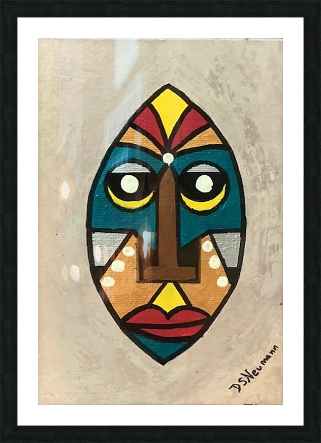 Primitive Mask  6 Picture Frame print