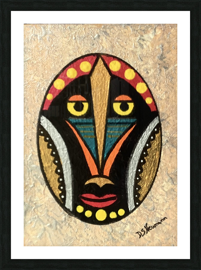 PRIMITIVE MASK   8 Picture Frame print