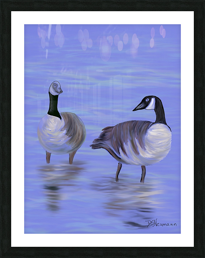2 Geese Picture Frame print