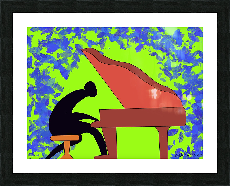 Piano Man Picture Frame print