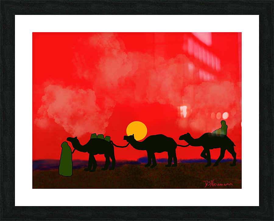 Night Caravan Picture Frame print