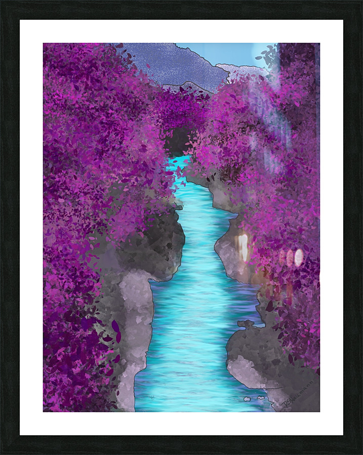 Narrow River Pass Picture Frame print