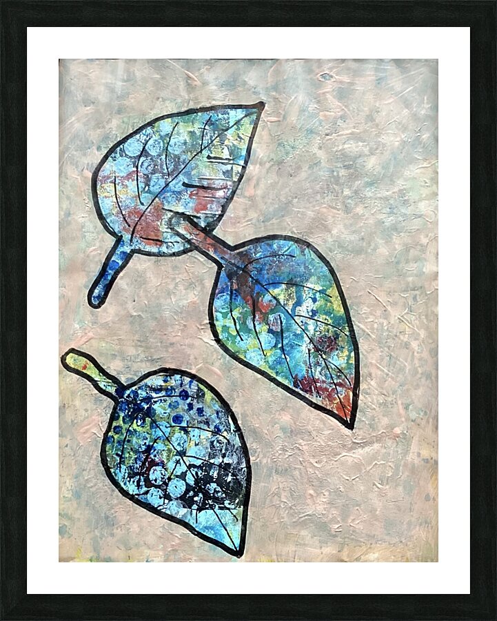 3 Leaves Picture Frame print