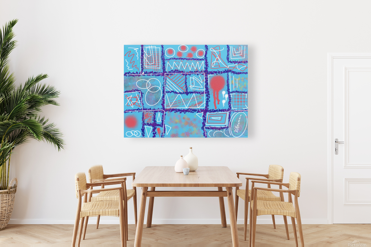 Divide  Conquer Turquoise Reproduction