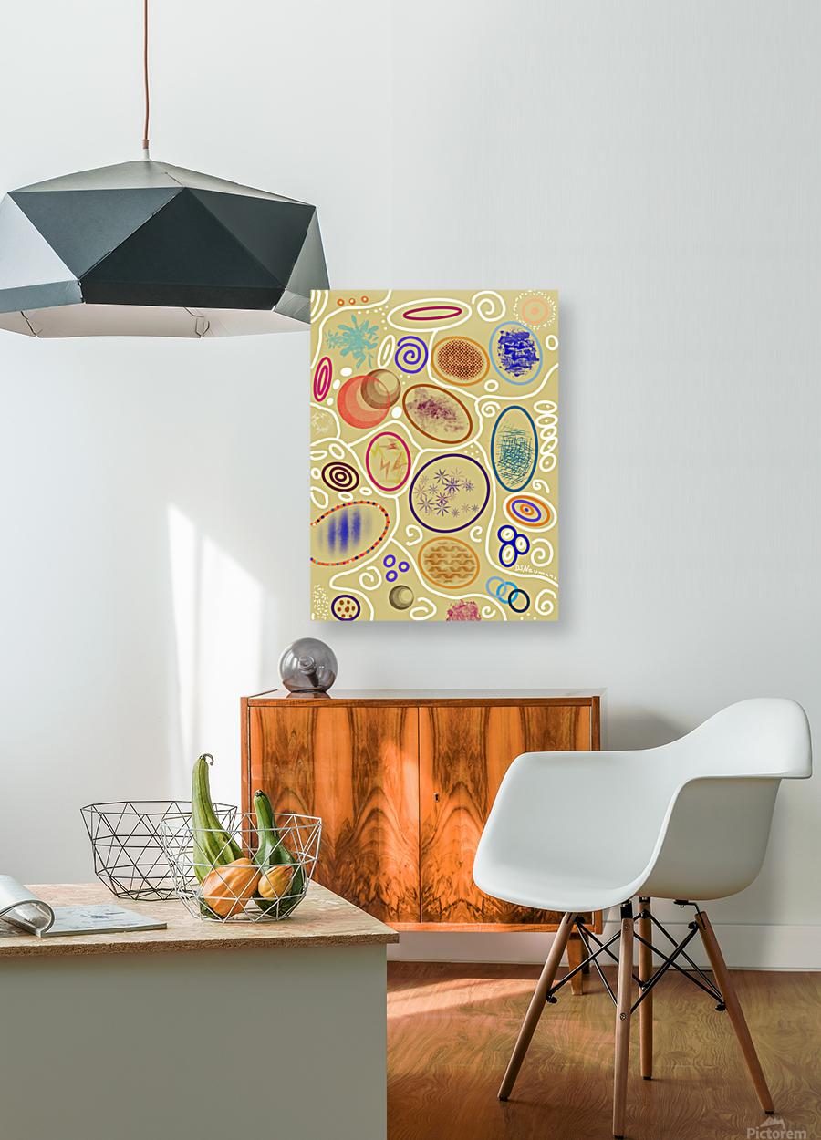 Abstract Circles In Ocre Reproduction