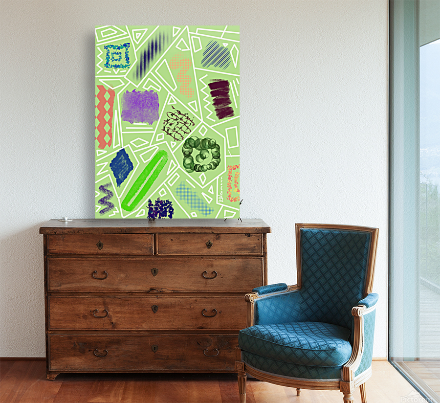 Rectangles In Pale Green Reproduction