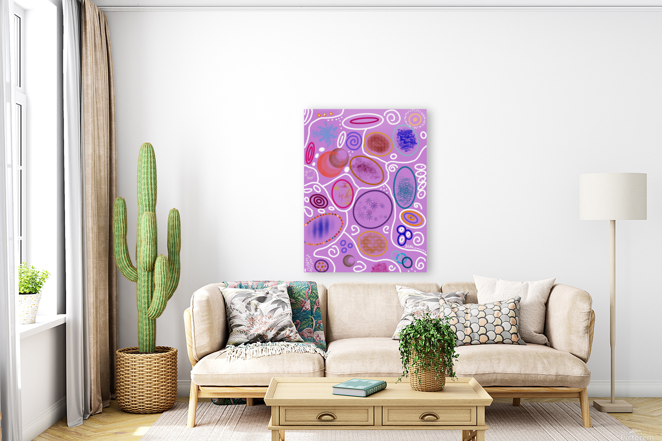 Abstract Circles In Violet Reproduction