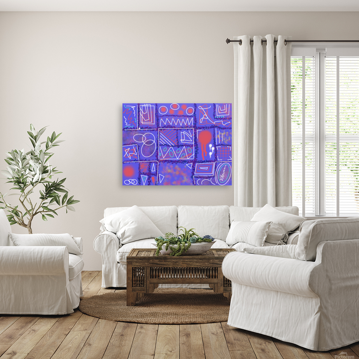 Divide &  Conquer Blue Purple Reproduction