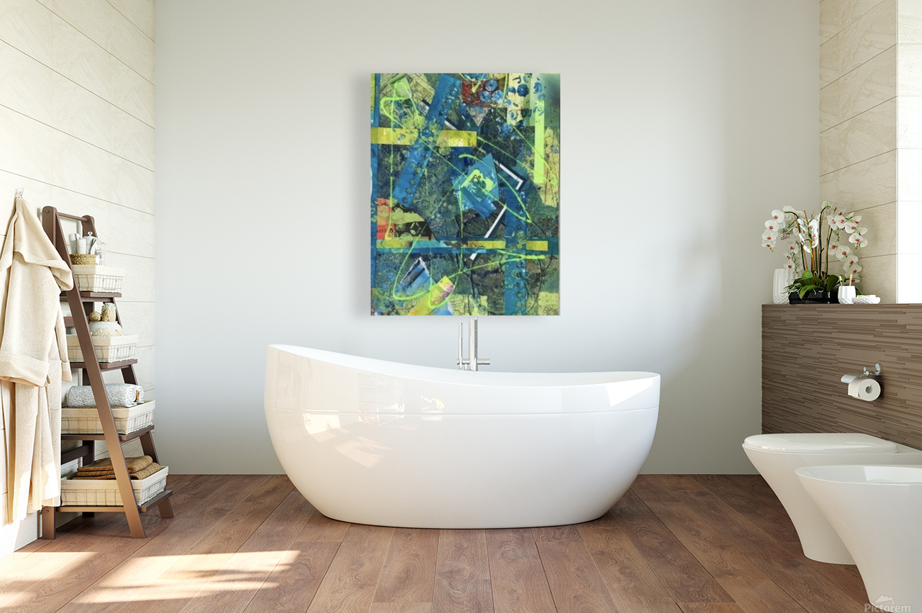 Lime  Blue Medley Reproduction