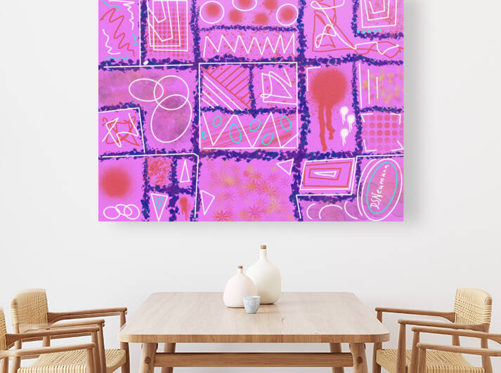 Divide  Conquer Pink by Dorothea Neumann
