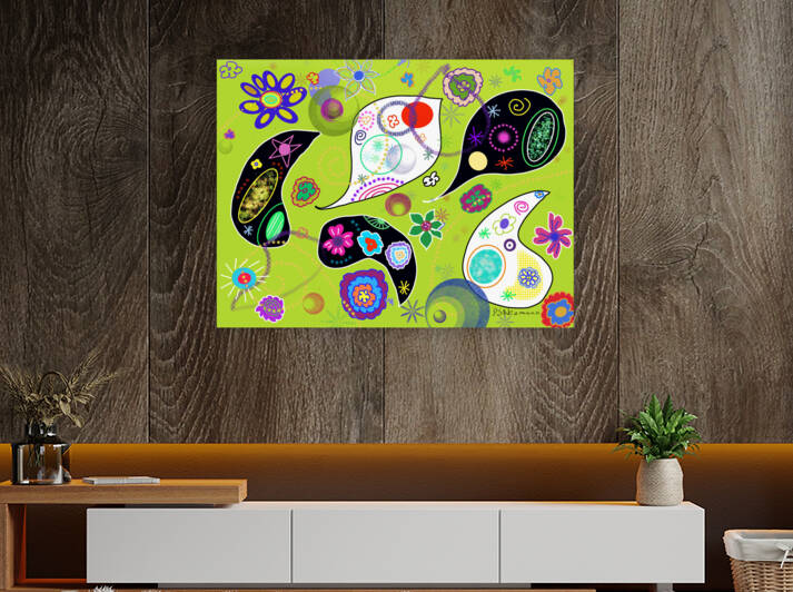 Paisley Yellow Green by Dorothea Neumann