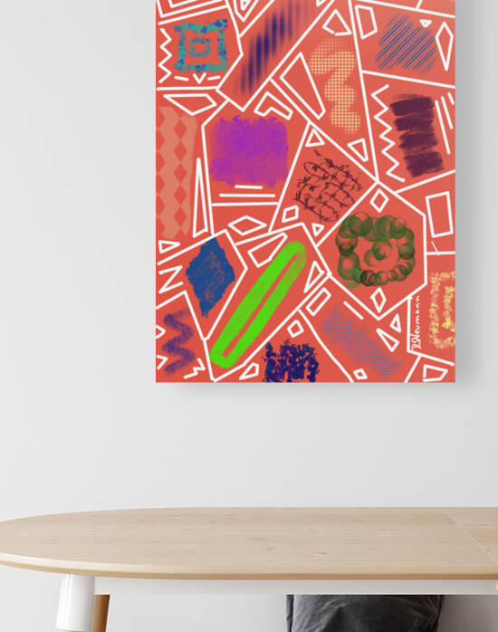 Rectangles In Rusted Red by Dorothea Neumann