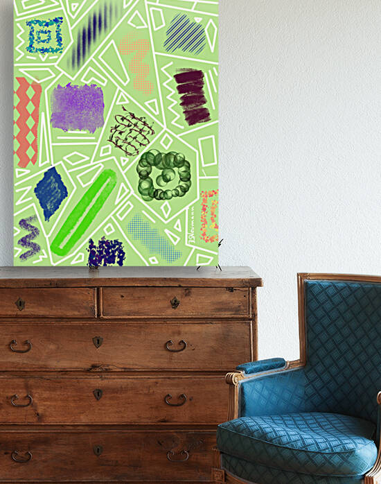 Rectangles In Pale Green by Dorothea Neumann