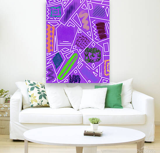 Abstract art - Rectangles In Purple by Dorothea Neumann