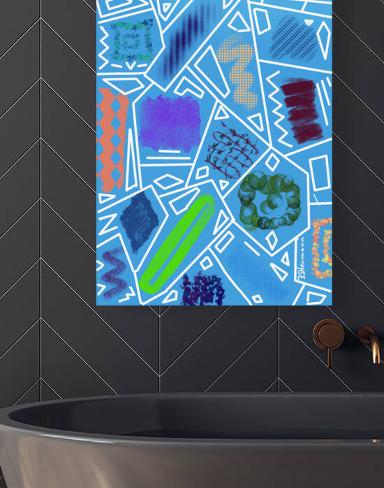 Abstract art - Rectangles In Blue by Dorothea Neumann