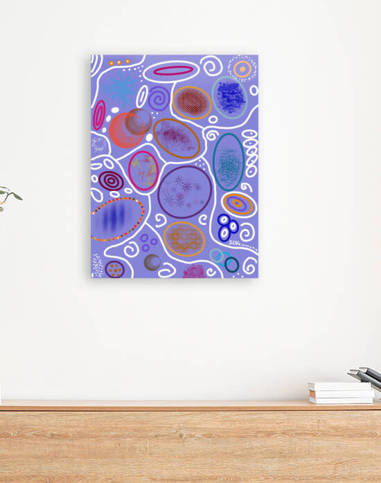Abstract Circles In Purple by Dorothea Neumann