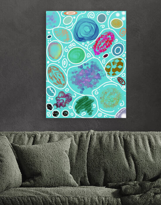 Circle Overload In Turquoise by Dorothea Neumann