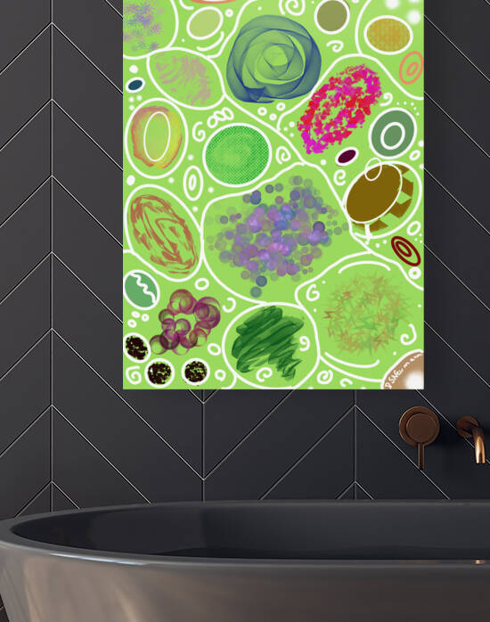 Circle Overload In Yellow Green by Dorothea Neumann