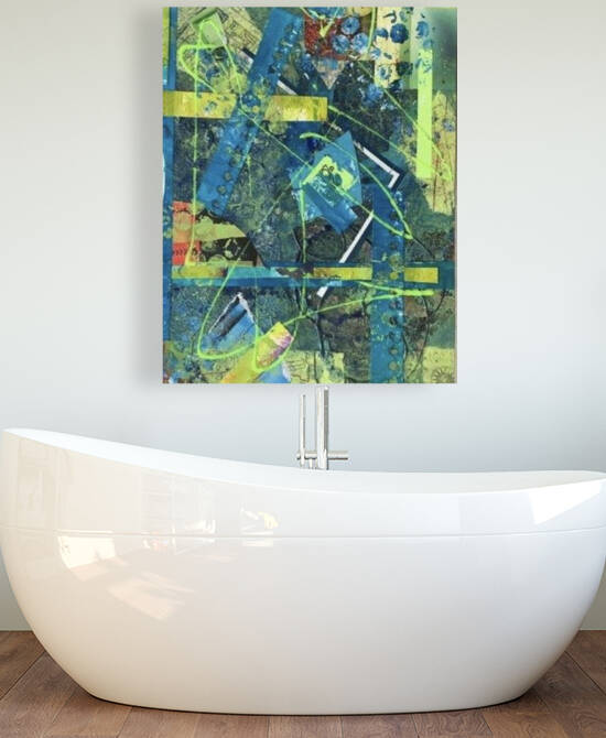 Lime  Blue Medley by Dorothea Neumann