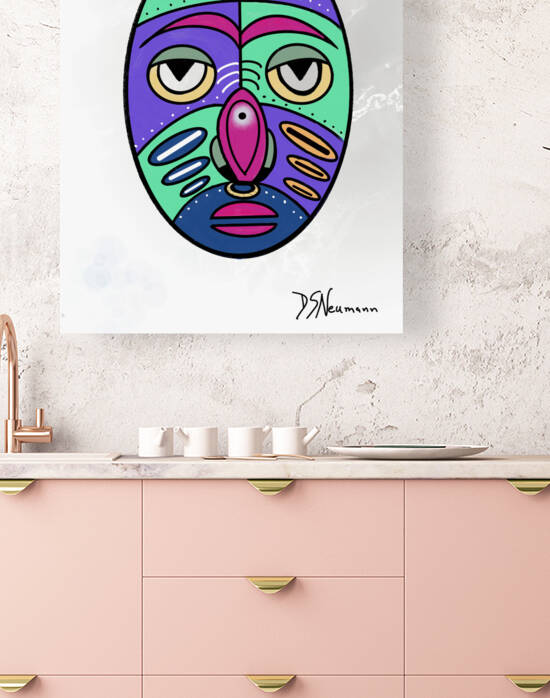 Simple Mask.on marble background by Dorothea Neumann