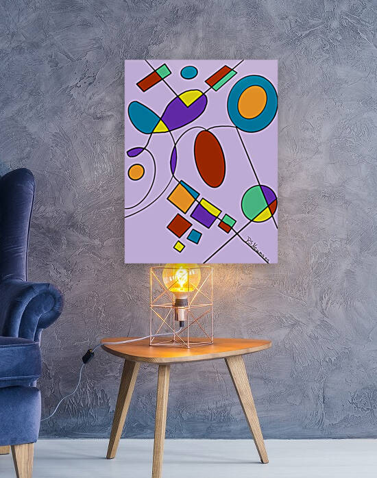 Geometrc Doodles On Purple by Dorothea Neumann