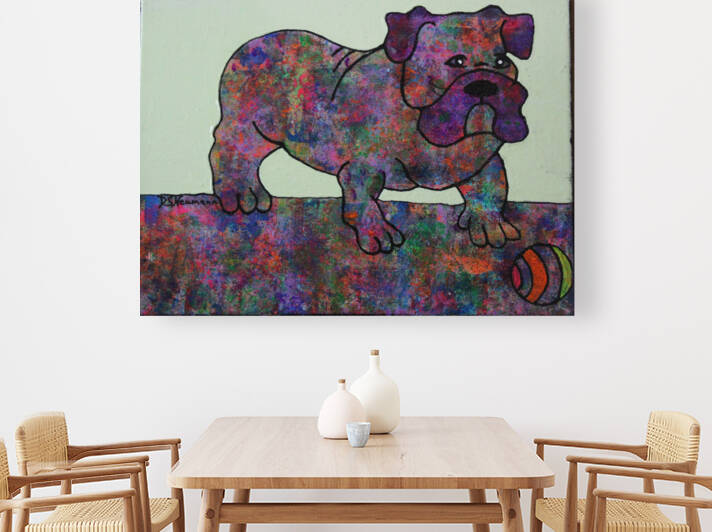 Whimsical Bulldog  by Dorothea Neumann
