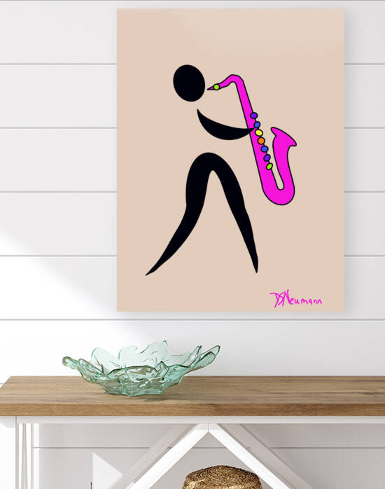 Saxophone Player Silhouette 1 by Dorothea Neumann