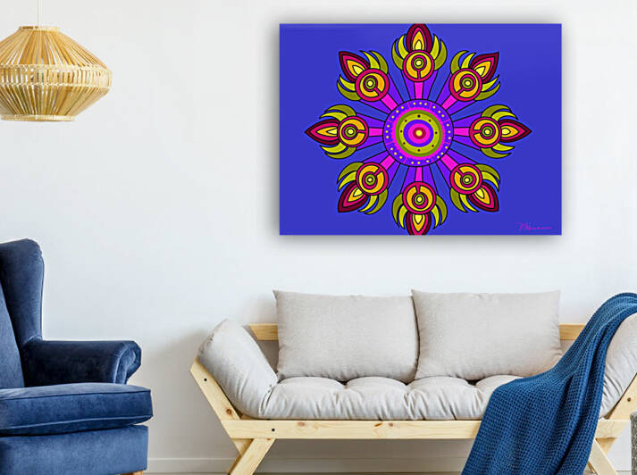Kaleidoscope on blue by Dorothea Neumann