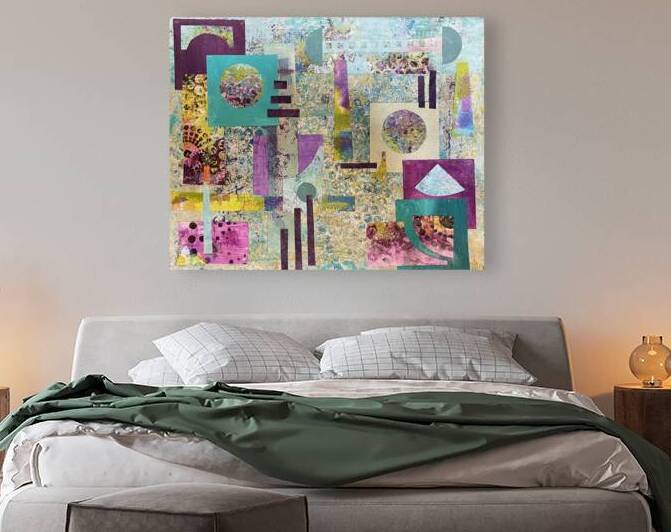 Turquoise Collage by Dorothea Neumann