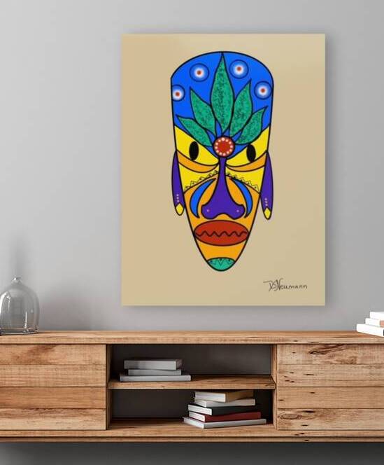 Pagan Tribal Mask  by Dorothea Neumann