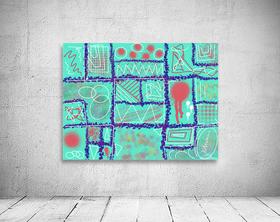 Divide  Conquer Turquoise Wall Preview