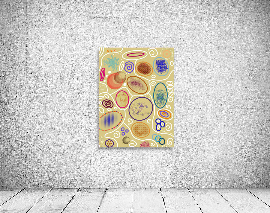 Abstract Circles In Ocre Wall Preview