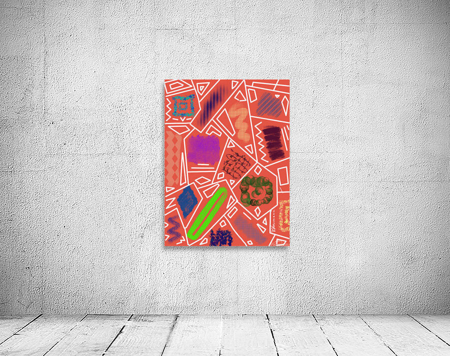 Rectangles In Rusted Red Wall Preview