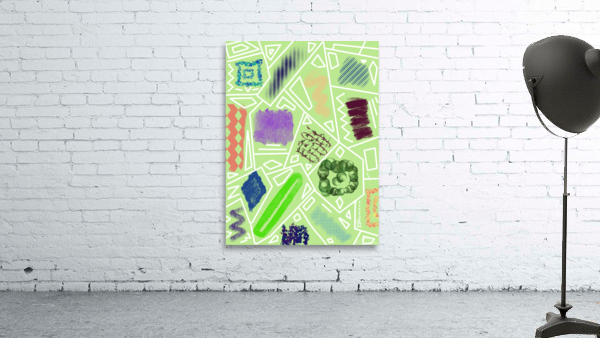 Rectangles In Pale Green Wall Preview